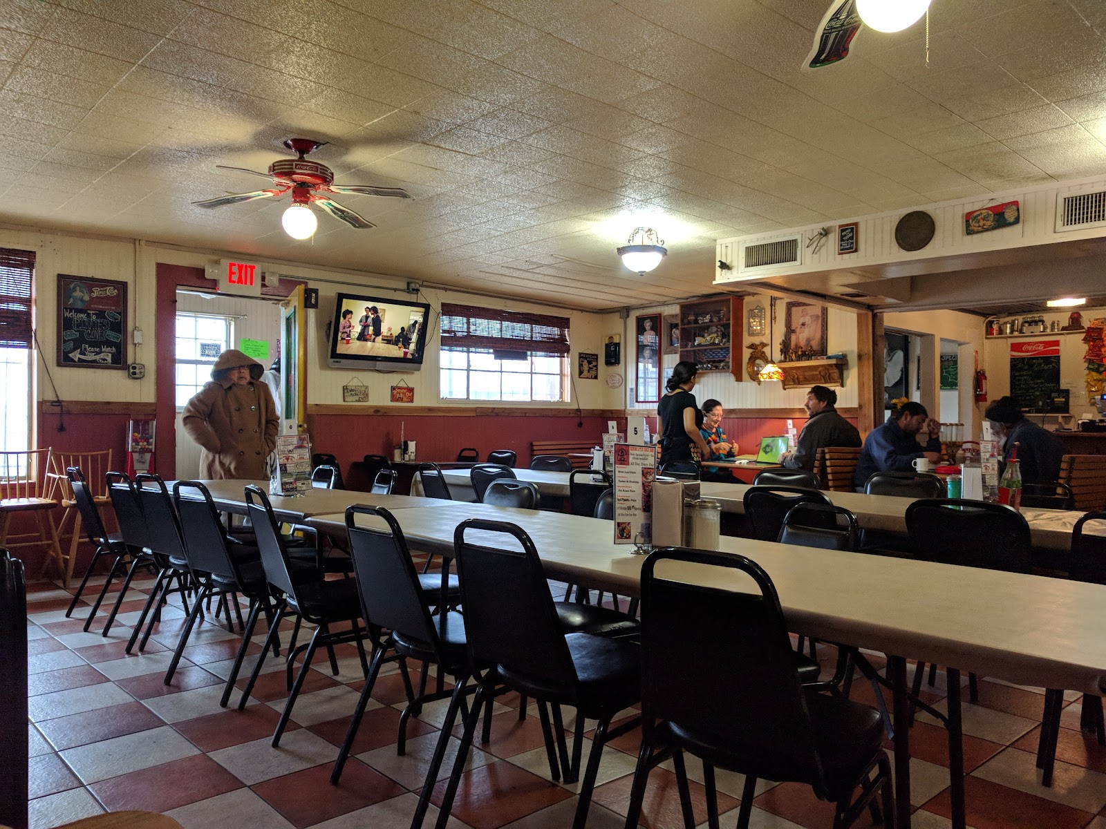 Cozy seating area at Pirates Cove Cafe